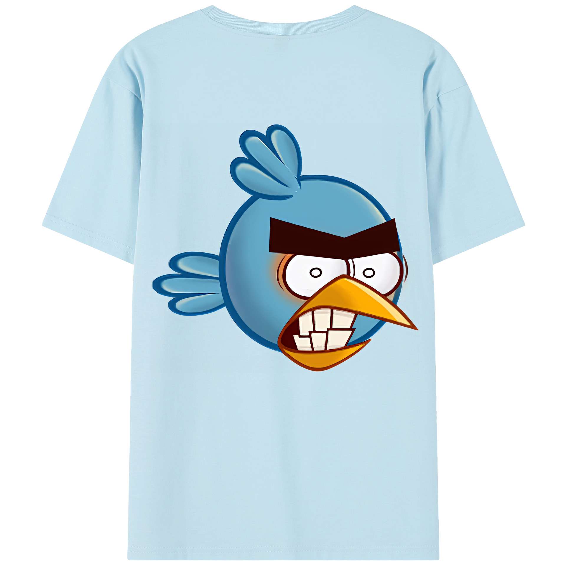 （画像用） Angry Birds アングリーバード 綿100％半袖Tシャツ（背面プリント）